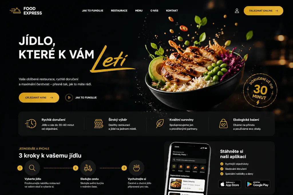Ukázka webu vytvořeného v Silesia Software 12